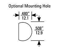 720 Series In-Line, Non-Sealed Receptacle - Optional Mounting Hole